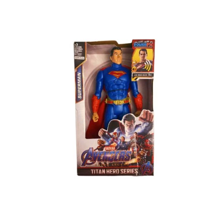 Figurina Superman, Titan Hero, 30 cm, multicolor, 3 ani+