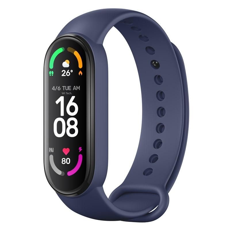 Curea Fixed Silicone strap compatibila Xiaomi Mi Band 5 / Mi Band 6, Albastru