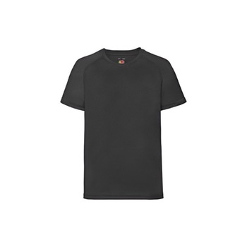Tricou Fruit of the Loom, Poliester, Negru, 14-15 Ani Tricou Fruit of the Loom, Poliester, Negru, 14-15 Ani
