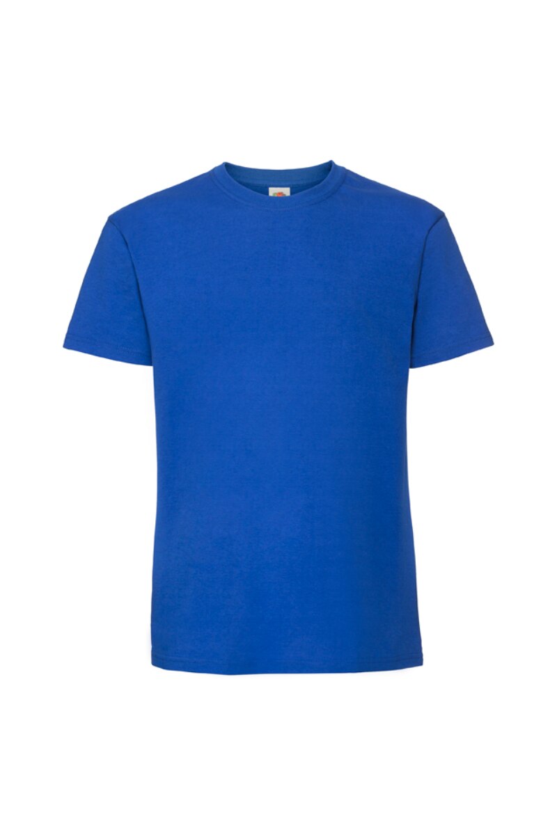 Tricou Fruit of the Loom, Simplu, Ringspun, Bumbac, Albastru