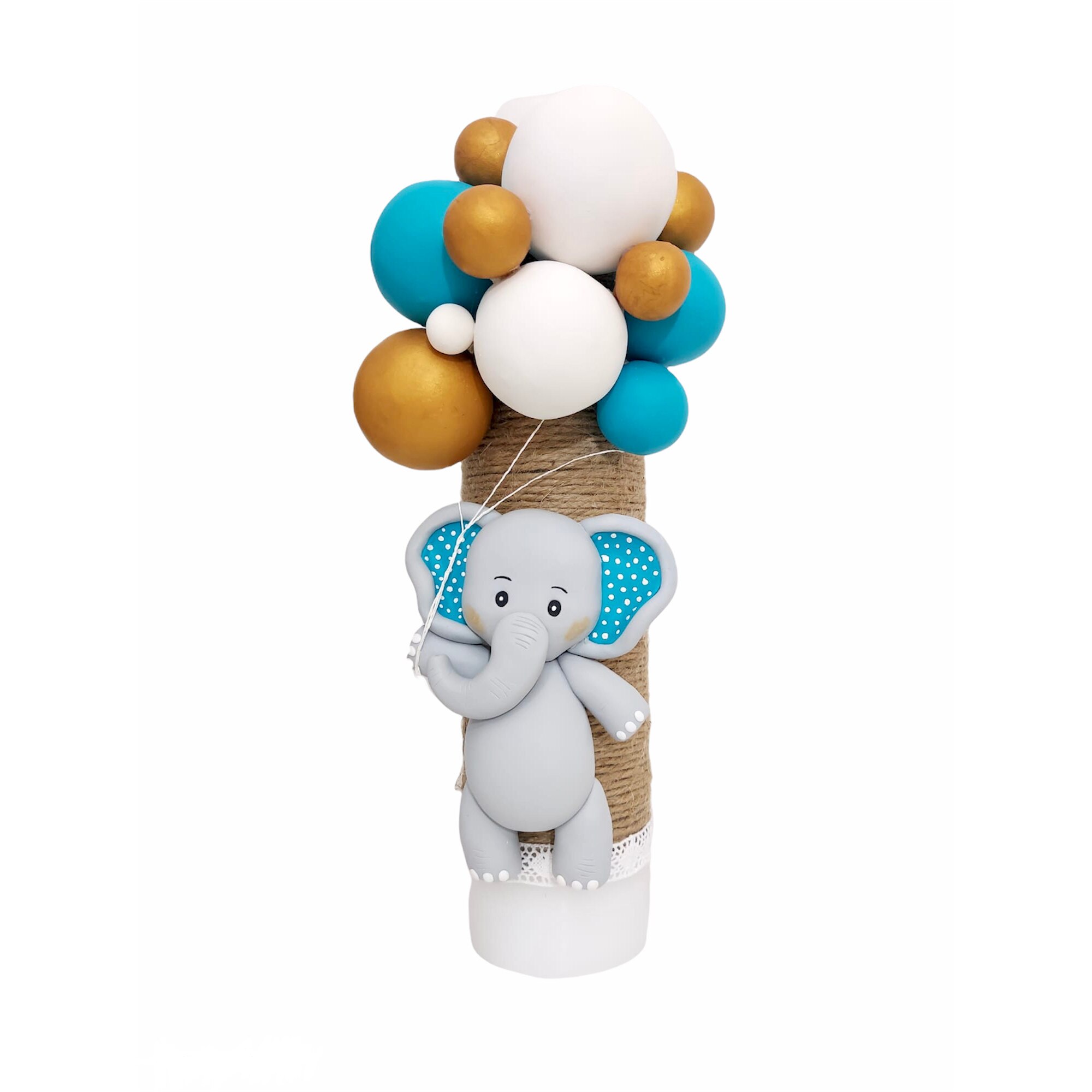 Lumanare botez personalizata, Elefant