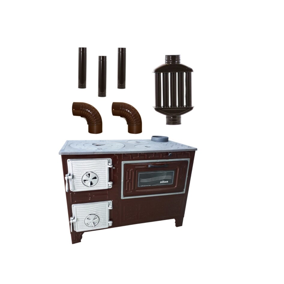 Soba lemne Gospodarul Zilan eco 40 3 burlane, 2 coturi si 1 recuperator