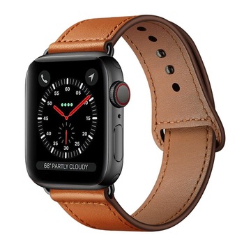Curea piele Smartech compatibila Apple Watch versiune 1/2/3/4/5/6 (38/40mm) V1 Curea piele Smartech compatibila Apple Watch versiune 1/2/3/4/5/6 (38/40mm) V1