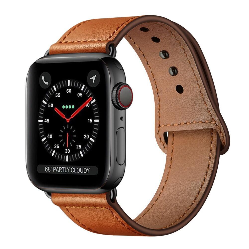 Curea piele Smartech compatibila Apple Watch versiune 1/2/3/4/5/6 (42/44mm) V1