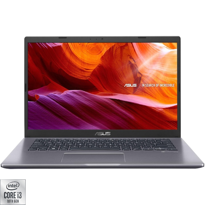 ASUS X409FA-BV620 14 HD laptop, 8GB, SSD 512GB, Intel UHD Graphics, Free DOS, Nemzetközi angol billentyűzet, Szürke