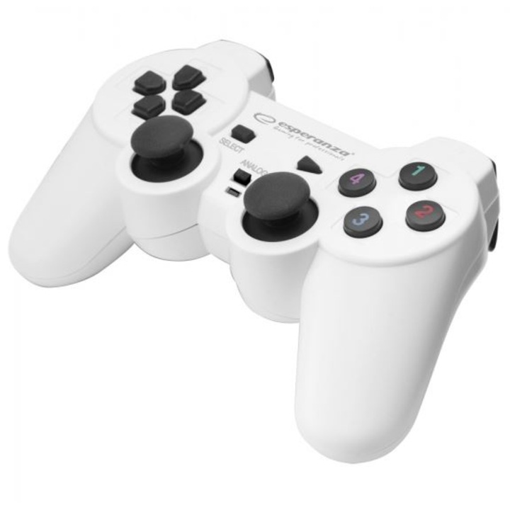Esperanza Warrior PC Gamepad, USB, Fehér