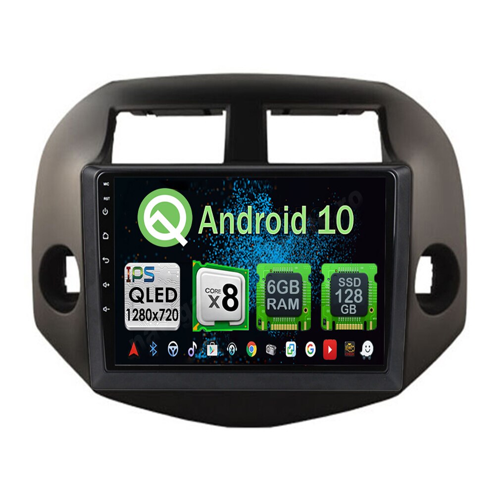Navigatie Carplay Android 10 Toyota Rav 4 2007-2012 Octa Core 6GB Ram 128GB SSD Ecran 9 inch Ips NAVD-US91026