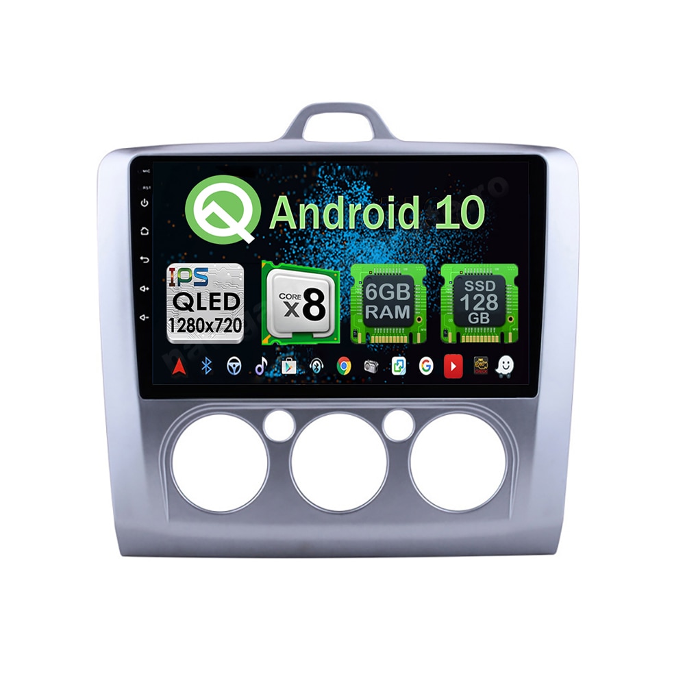 Navigatie Carplay Android Ford Focus Ac Manual Octa Core Gb Ram