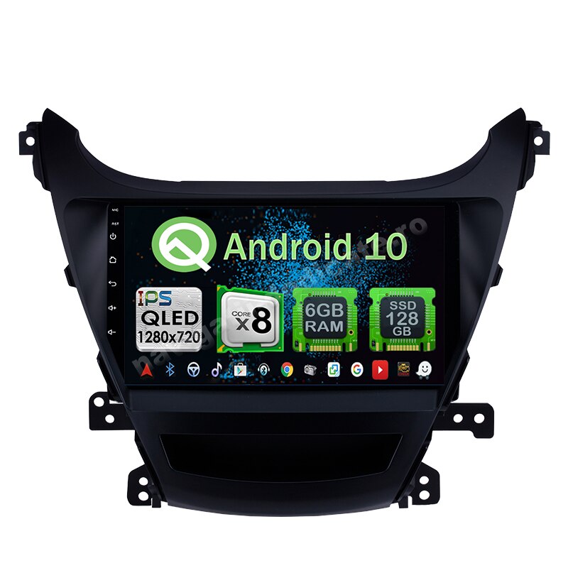 Navigatie Carplay Android 10 Hyundai Elantra 2014 Octa Core 6GB Ram 128GB SSD Ecran 9 inch NAVD-US9035