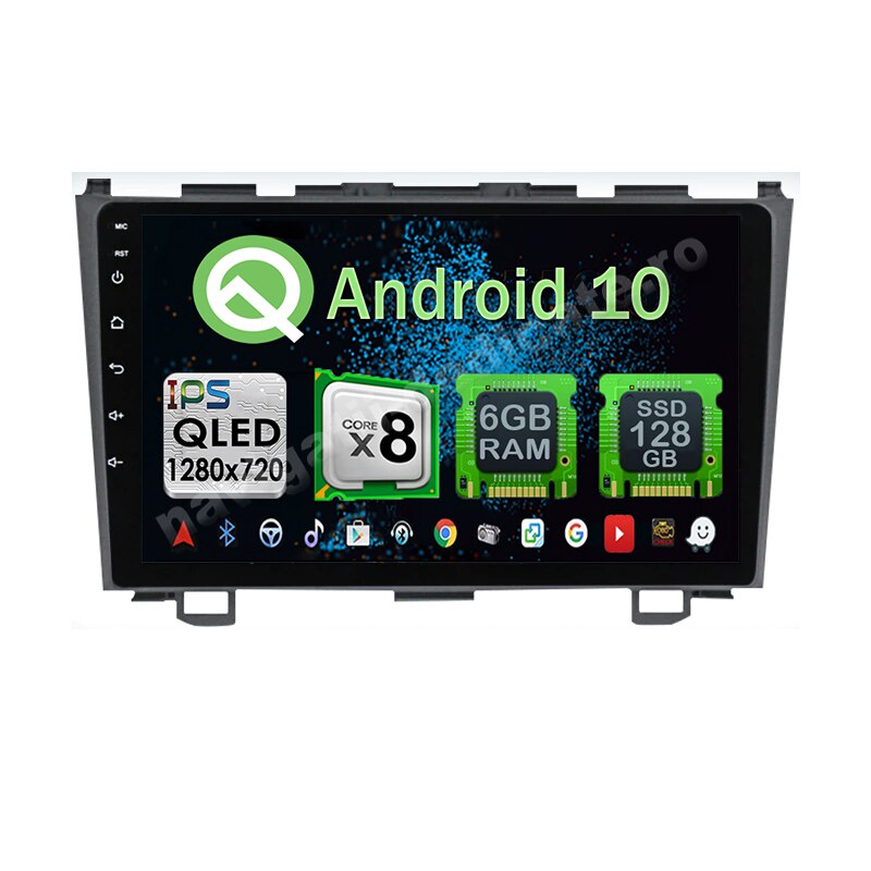 Navigatie Carplay Android 10 Honda CRV 2007-2011 Octa Core 6GB Ram 128GB SSD Ecran 9 inch NAVD-US9037