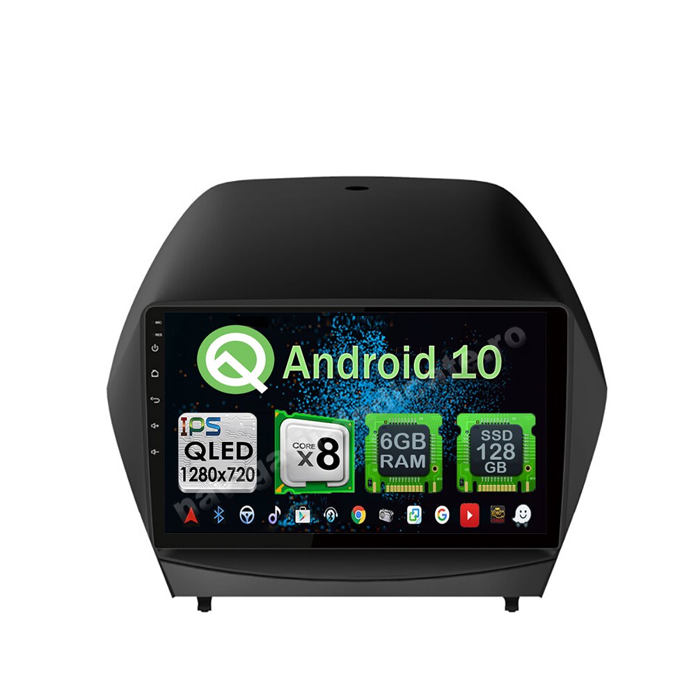 Navigatie Carplay Android 10 Hyundai IX35 2011-2015 Octa Core 6GB Ram 128GB SSD Ecran 9 inch NAVD-US9032
