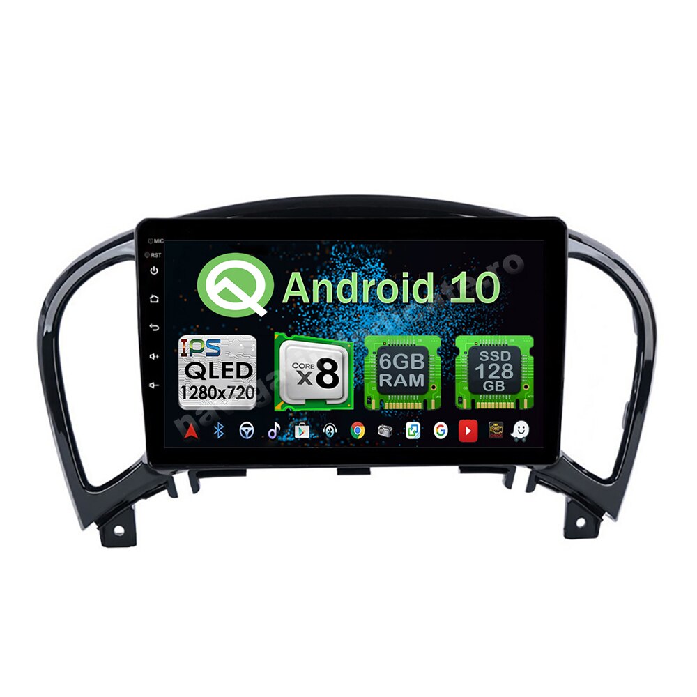 Navigatie Carplay Android 10 Nissan Juke 2004-2016 Octa Core 6GB Ram 128GB SSD Ecran 9 inch NAVD-US9029