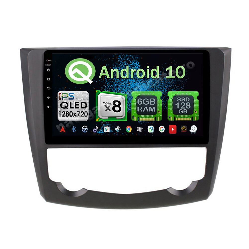 Navigatie Carplay Android 10 Renault Kadjar 2016 Octa Core 6GB Ram 128GB SSD Ecran 9 inch NAVD-US9014