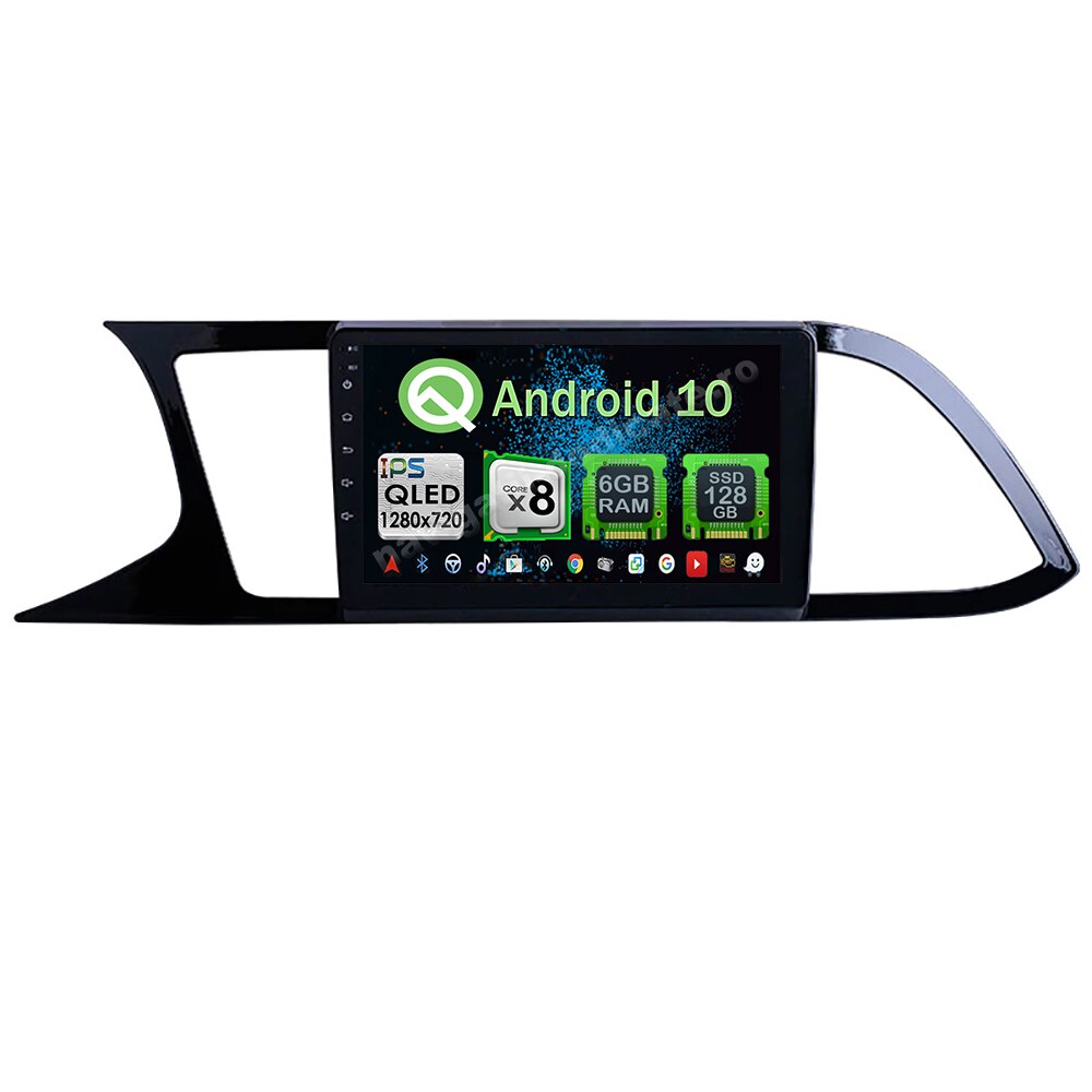 Navigatie Carplay Android 10 Seat Leon 2014-2020 Octa Core 6GB Ram 128GB SSD Ecran 9 inch NAVD-US9026