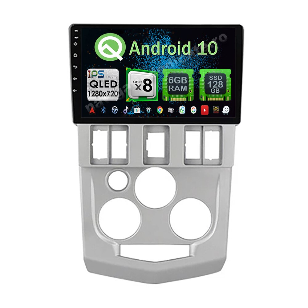 Navigatie Carplay Android 10 DACIA LOGAN 2004-2008 Octa Core 6GB Ram 128GB SSD Ecran 9 inch NAVD-US9058