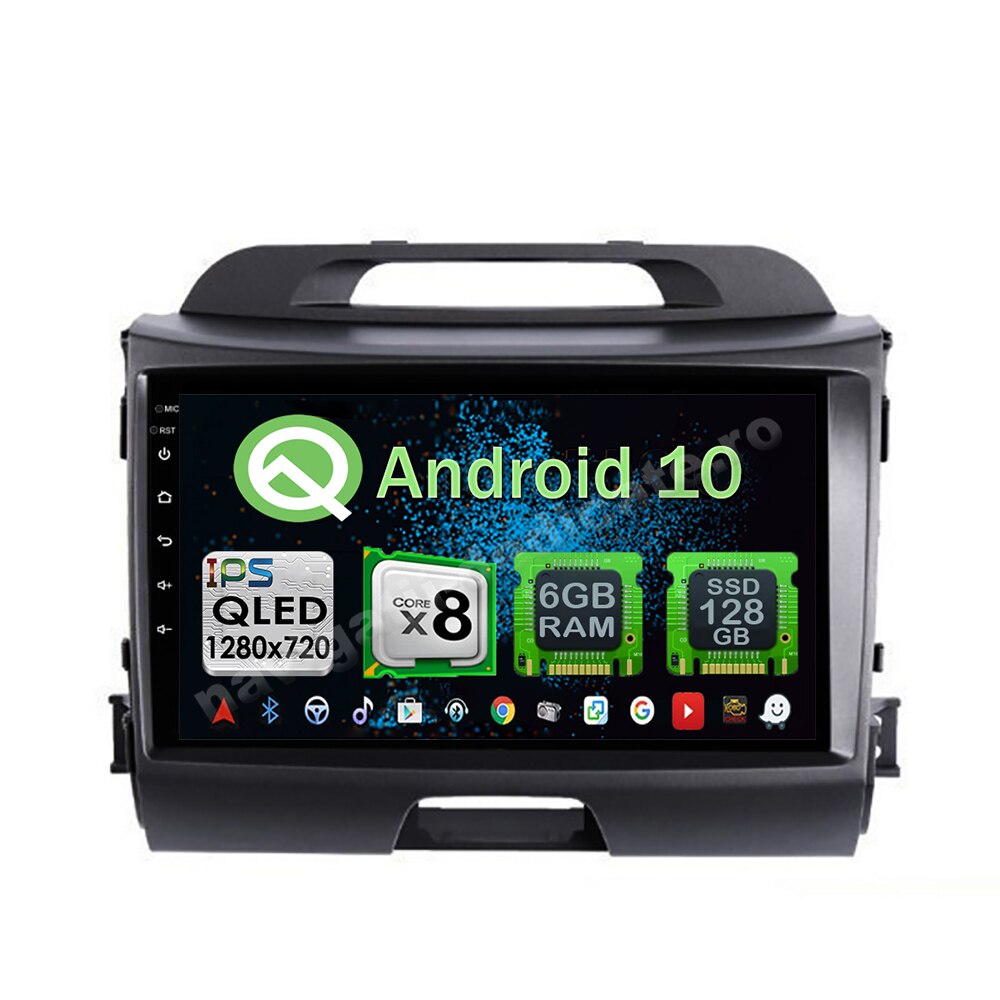 Navigatie Carplay Android 10 Kia Sportage Octa Core 6GB Ram 128GB SSD Ecran 9 inch NAVD-US9056