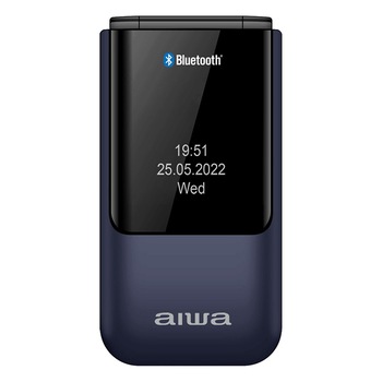 Telefon Mobil cu Clapeta pentru Seniori, Aiwa FP-24DB, Doua SIM-uri, Albastru Telefon Mobil cu Clapeta pentru Seniori, Aiwa FP-24DB, Doua SIM-uri, Albastru