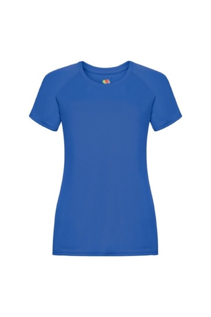 Tricou cu maneca scurta dama Fruit of the Loom Performance, Poliester, Albastru, Albastru
