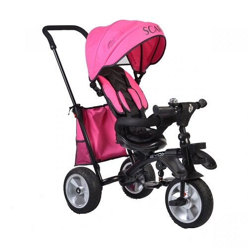 Tricicleta pliabila cu control parental BYOX Scar - roz