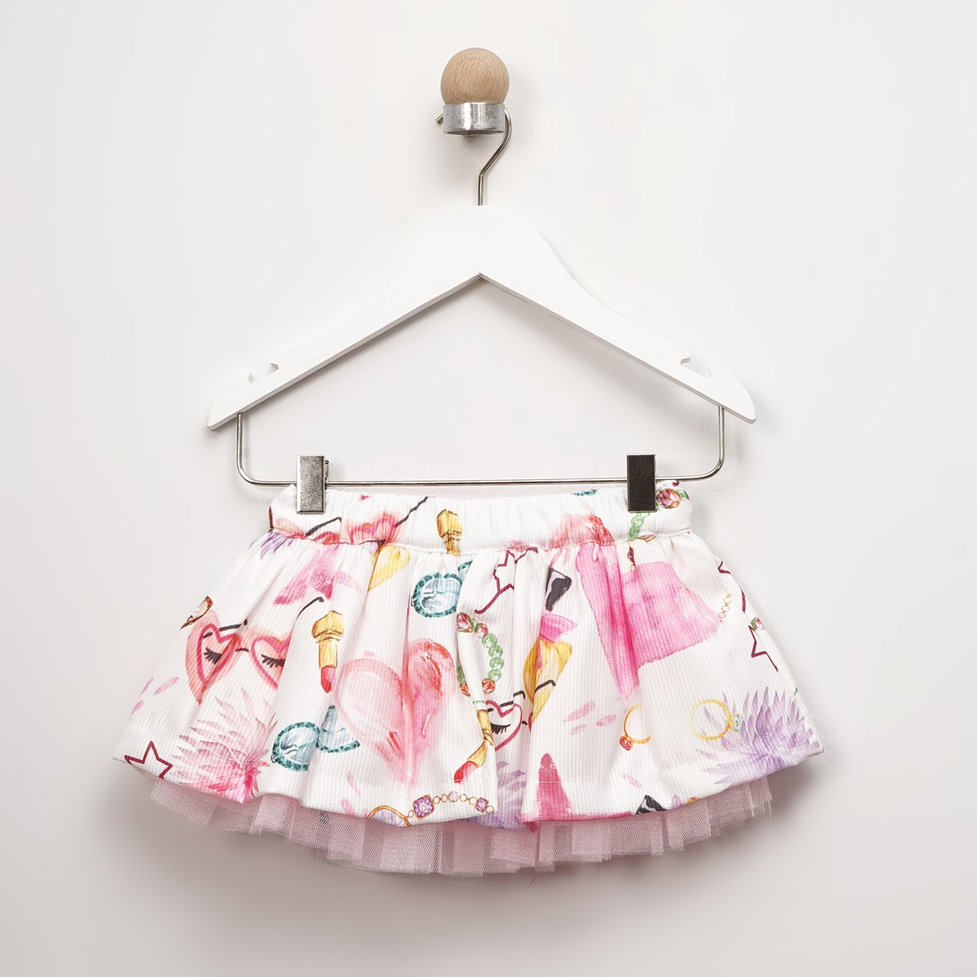 Fusta pentru fete, culoare roz 1895