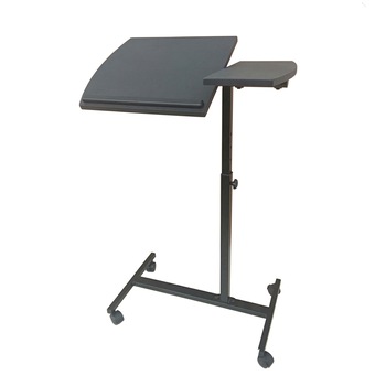 Birou reglabil pe inaltime si cu blat mobil Mala, Unic Spot, negru, 58x35x73.5-90 cm Birou reglabil pe inaltime si cu blat mobil Mala, Unic Spot, negru, 58x35x73.5-90 cm