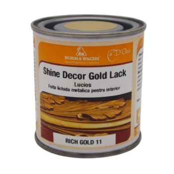 Foita lichida metalica, auriu, Borma Wachs, Shine Decor Gold Lack, 125 ml, lucios Foita lichida metalica, auriu, Borma Wachs, Shine Decor Gold Lack, 125 ml, lucios