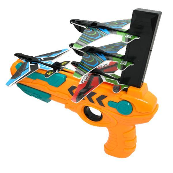 Set Arma de jucarie tip lansator de avioane, Air Battle, Portocaliu
