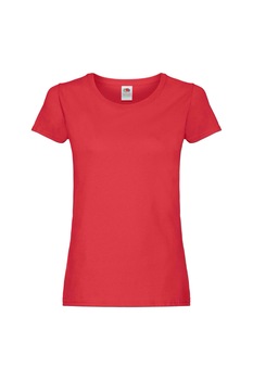 Tricou cu maneca scurta dama Fruit of the Loom Ladyfit, Bumbac, Rosu Tricou cu maneca scurta dama Fruit of the Loom Ladyfit, Bumbac, Rosu