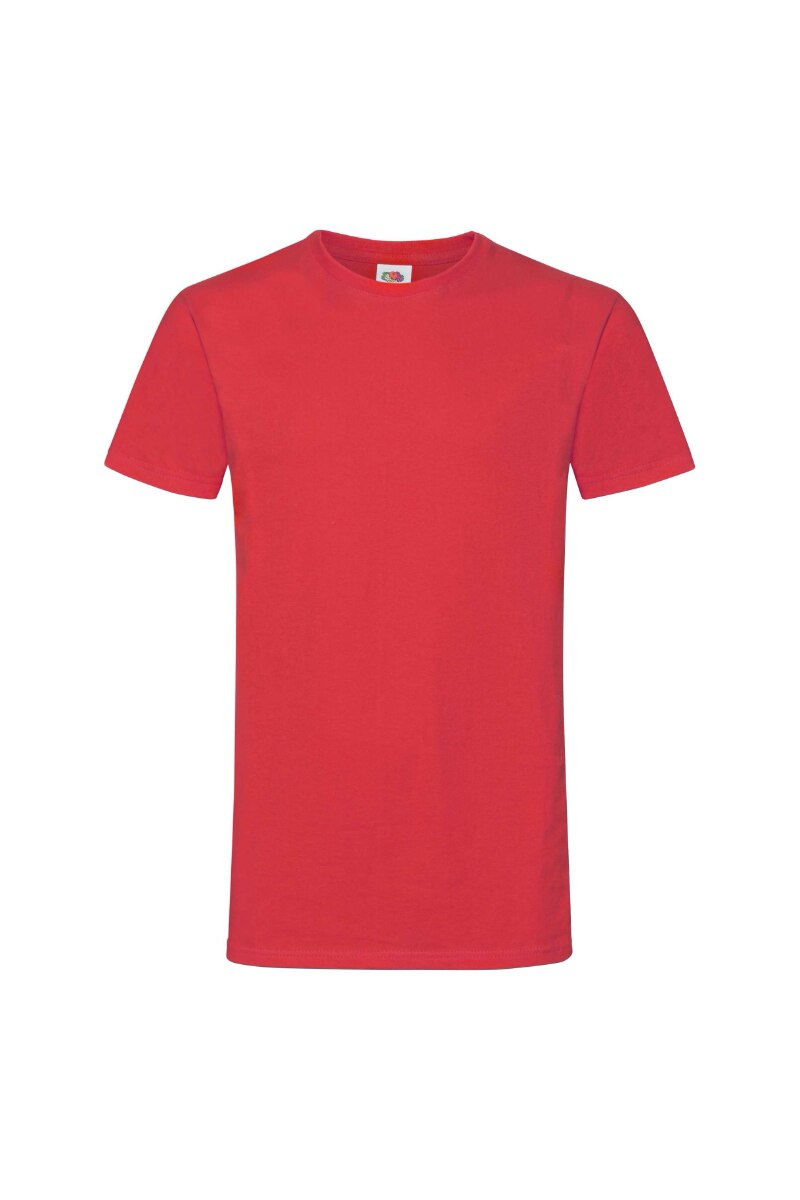 Tricou Fruit of the Loom, Sofspun, Bumbac, Rosu, Rosu