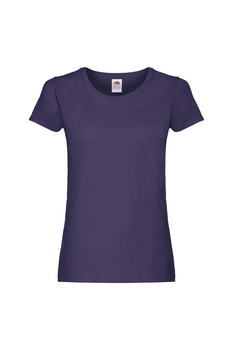 Tricou cu maneca scurta dama Fruit of the Loom Ladyfit, Bumbac, Violet Tricou cu maneca scurta dama Fruit of the Loom Ladyfit, Bumbac, Violet
