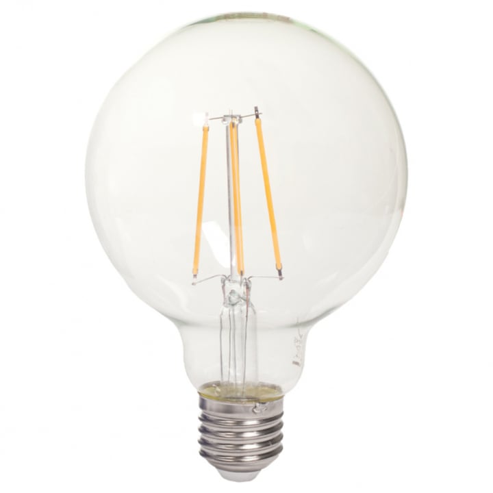 Tesla LED GLOBE FILAMENT RETRO izzó, E27, 8W, 230V, 1055lm, 2700K, 360°, clear