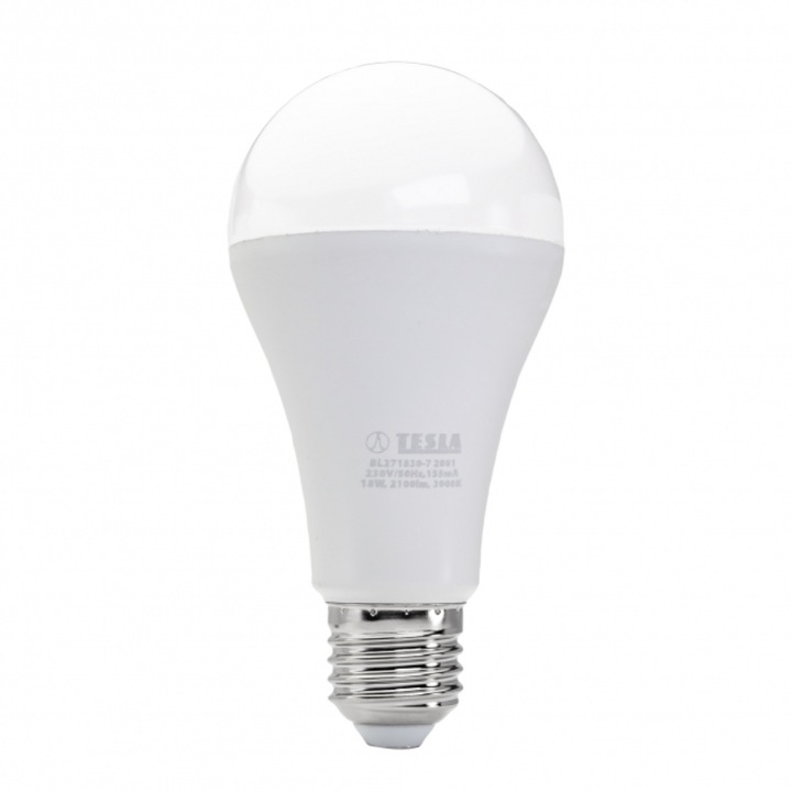 Bec LED Tesla, E27, 18W, 230V, 2100lm, 3000K, 220°