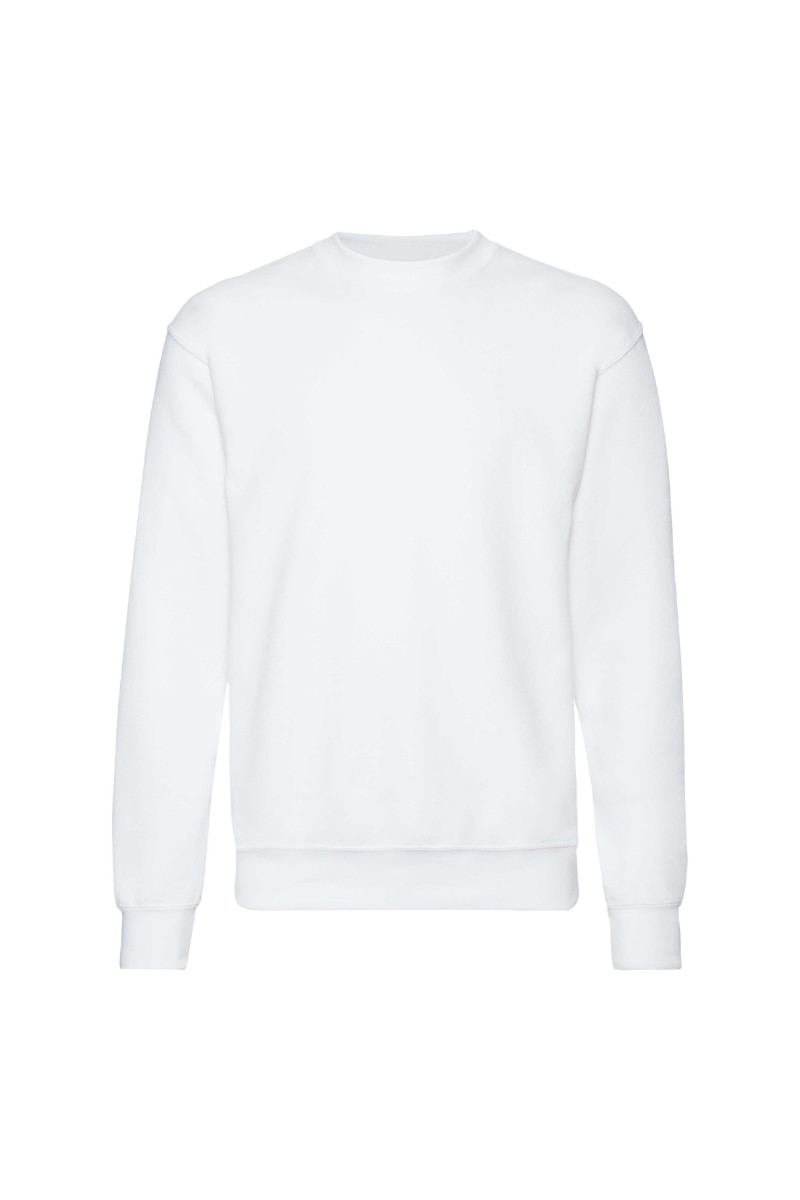 Bluza barbati Set-in Sweat, Fruit of the Loom, Bumbac/Poliester, Alb