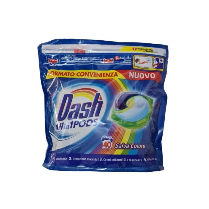 Detergent rufe pernute Dash allin1 salva colore 40buc