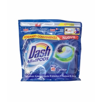 Detergent rufe pernute Dash allin1 clasic 40buc Detergent rufe pernute Dash allin1 clasic 40buc