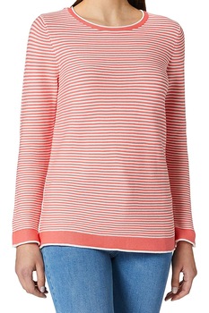 Bluza bumbac dama Tom Tailor, roz/alb, XS Bluza bumbac dama Tom Tailor, roz/alb, XS