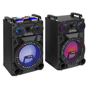 Set de 2 boxe active, 12”, 1200W, RGB, Bluetooth/USB/SD, Fenton VS12 Set de 2 boxe active, 12”, 1200W, RGB, Bluetooth/USB/SD, Fenton VS12