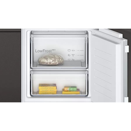 Combina Frigorifica Incorporabila NEFF KI5872FE0, 270l, H 177 cm, LowFrost, Eco Air Flow, Clasa E, Alb
