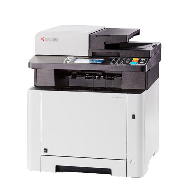 Kyocera ECOSYS M5526cdw Цветен многофункционален лазерен принтер, 300 листа, 26 A4 страници/минута, Сив