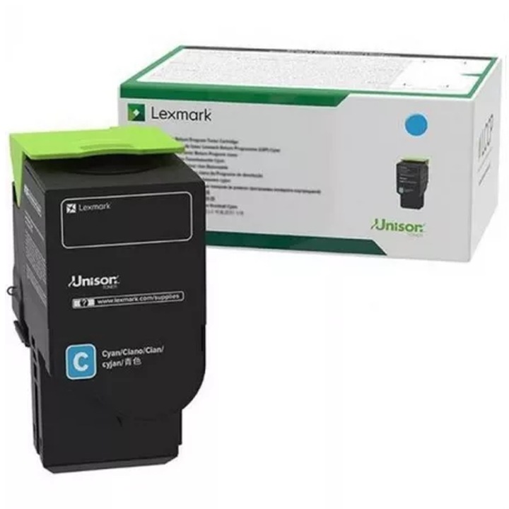Тонер Lexmark 78C2XCE, Циан синьо, CX522