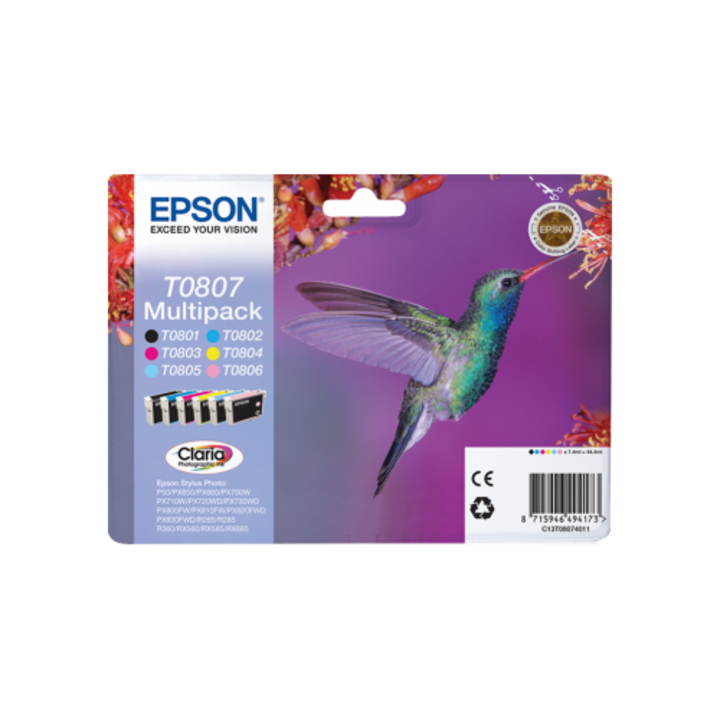Cartus, Epson, T0807, Multicolor