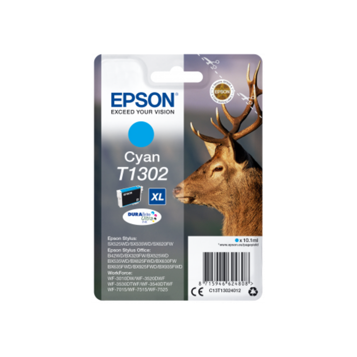 Epson T1302 Eredeti Tintapatron Ciánkék (357712)
