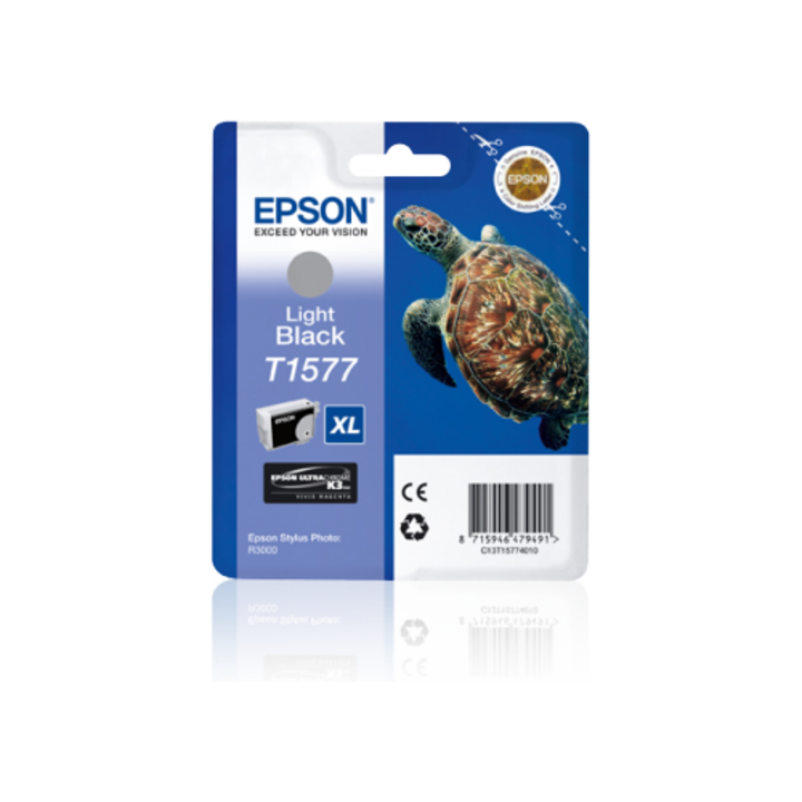 Epson T1577 patron, világos fekete, 26ml