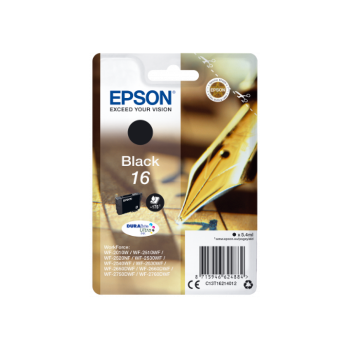 Epson T1621 patron, fekete, 5,7ml 16