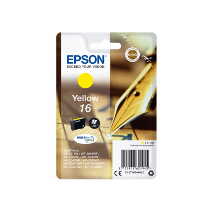 Epson T1624 patron, sárga, 3,1ml