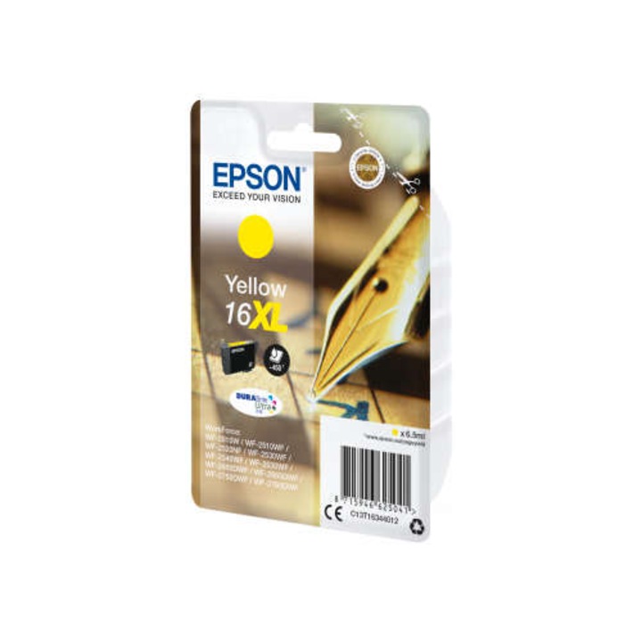 Epson T1634 patron, sárga, 6,5ml, 16XL
