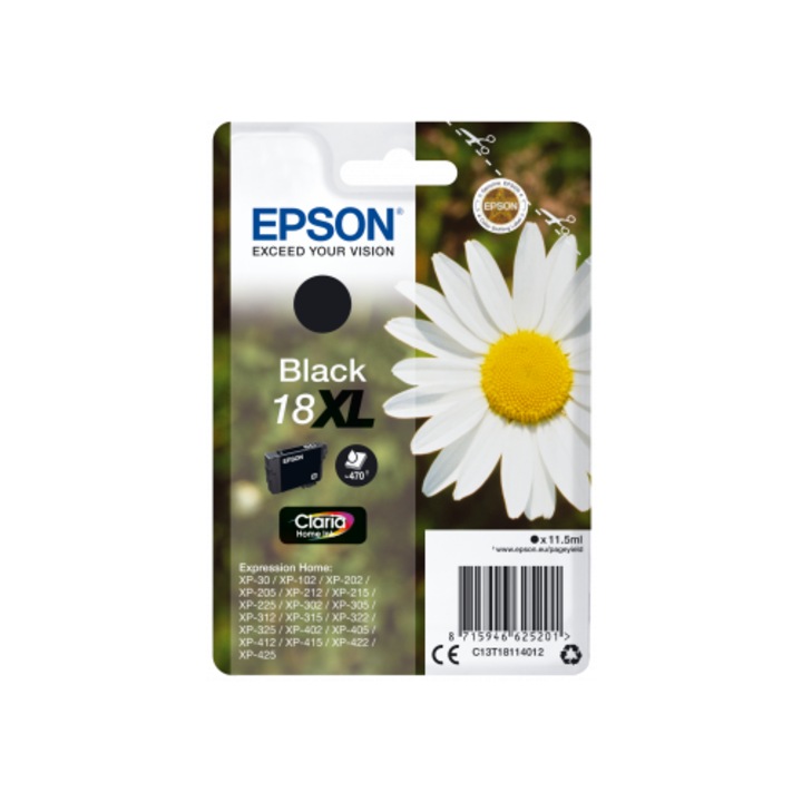 Epson T1811 patron, fekete, 11,5ml, 18XL