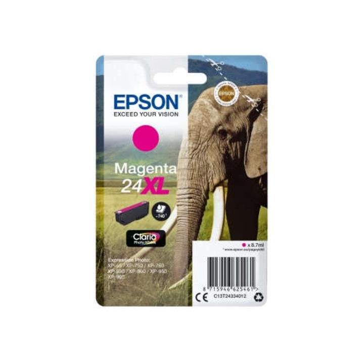 Epson T2433 patron, magenta, 8,7ml, 24XL