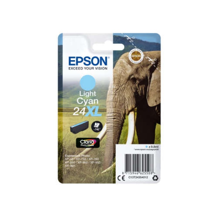 Epson T2435 patron, világos ciánkék, 9,8ml24XL