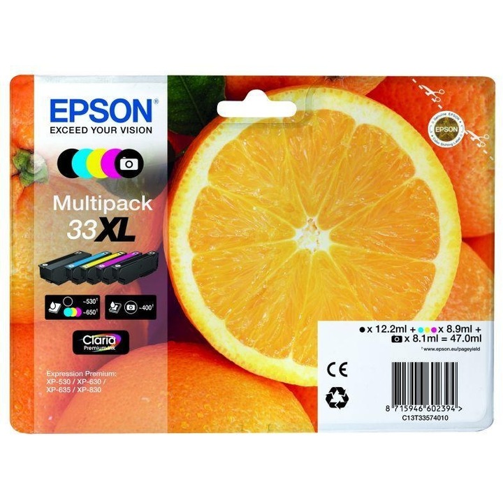 Set Cartuse de cerneala, Epson, 33XL, Multicolor